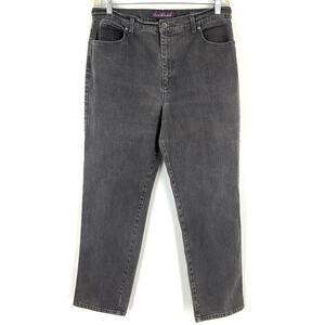 Gloria Vanderbilt Amanda Straight Leg Jeans Gray Wash Size 18